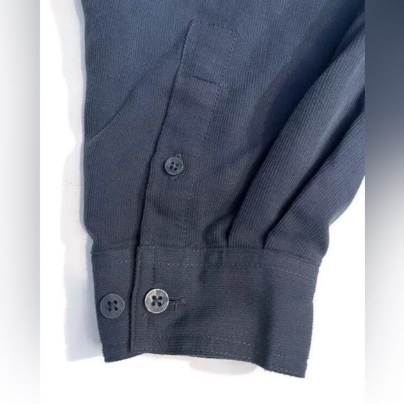 In Design Boyswear Blue Ribbed Long Sleeve Button-Down Boys Size XL 18 - Picture 5 of 5